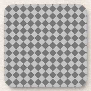 Posavasos Patrón de diamantes de combinación gris de Shirley