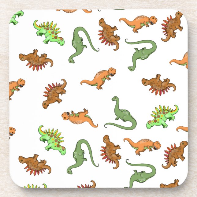 Posavasos Patrón de dinosaurio lindo (Frente)