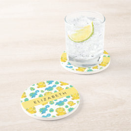 Posavasos Patrón De Dinosaurios, Dinosaurios Cutos, Tu Nombr