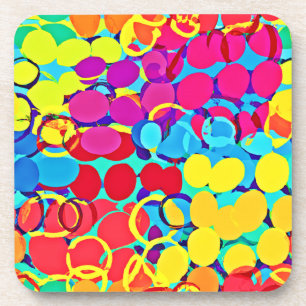 Posavasos Patrón de diseño y espectro de Moda colorido