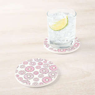 Posavasos Patrón De Donuts, Donuts Rosados, Espolvorines