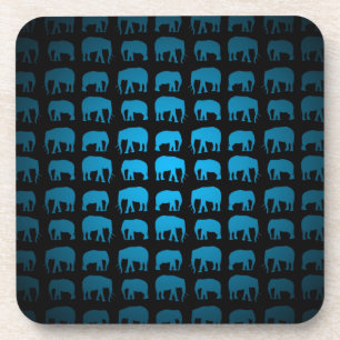 Posavasos Patrón de Elefante Azul