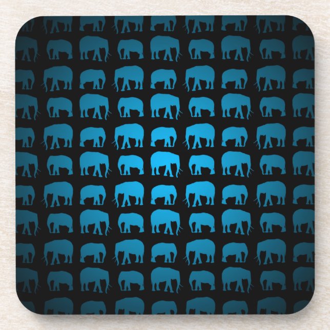 Posavasos Patrón de Elefante Azul (Frente)