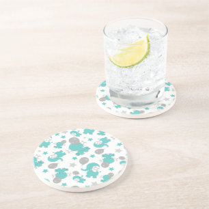 Posavasos Patrón De Elefantes Azules, Elefantes Cutetos, Est