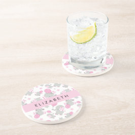 Posavasos Patrón De Elefantes, Elefantes Cutos, Tu Nombre