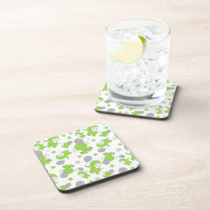 Posavasos Patrón De Elefantes Verdes, Elefantes Cubiertos, E