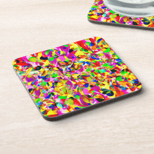 Posavasos Patrón de espectro abstracto colorido