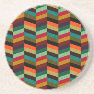 Posavasos Patrón de espiga multicolor colorido