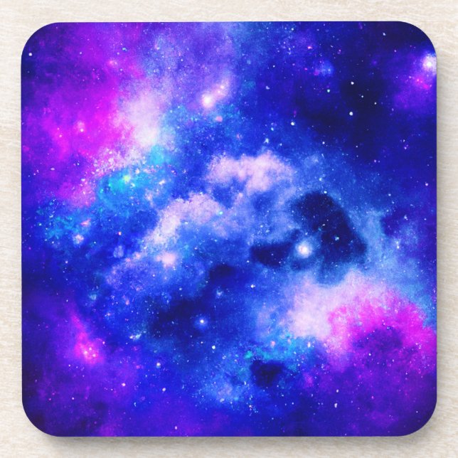 Posavasos Patrón de exploración vibrante de nebulosa (Frente)