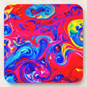 Posavasos Patrón de explosión de color vibrante