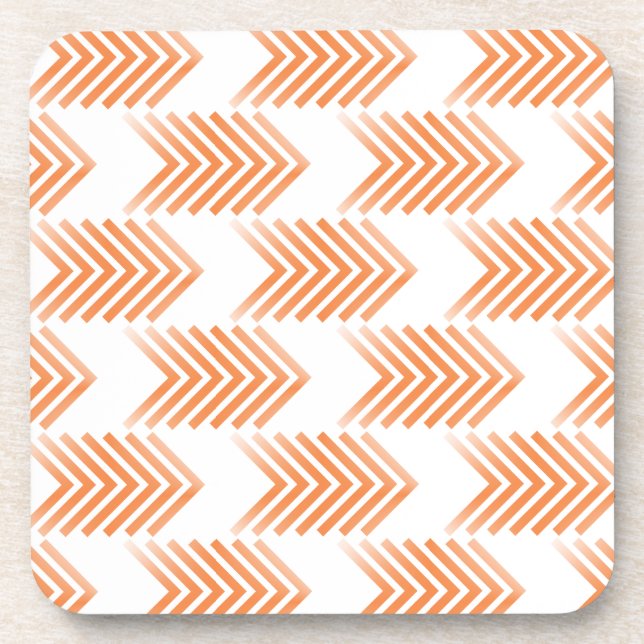 Posavasos Patrón de flecha tribal naranja (Frente)