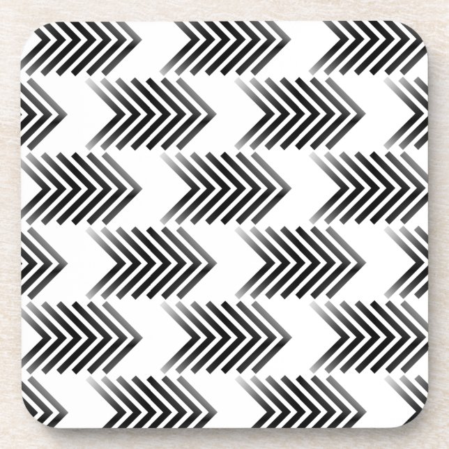 Posavasos Patrón de flecha tribal negra (Frente)