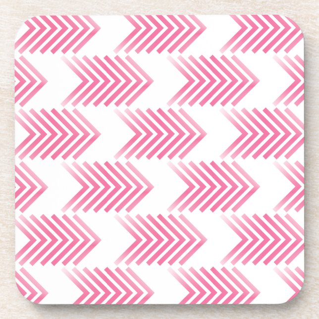 Posavasos Patrón de flecha tribal rosa (Frente)