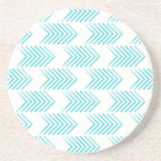 Posavasos Patrón de flecha tribal turquesa (Frente)