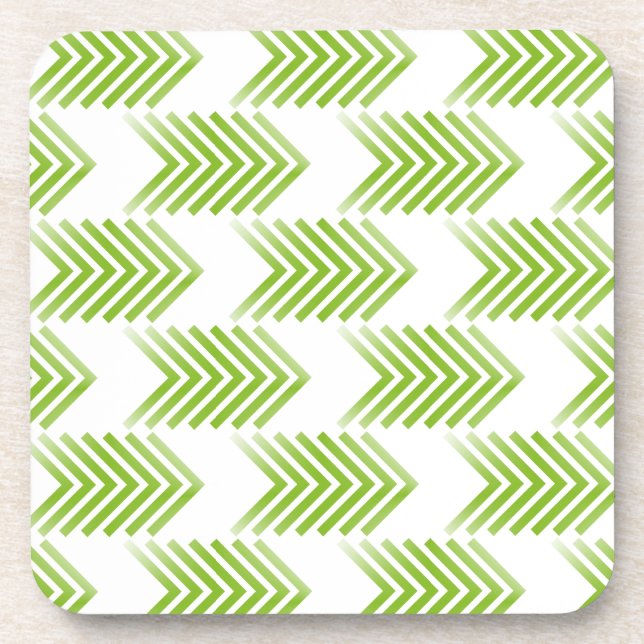 Posavasos Patrón de flecha tribal verde (Frente)
