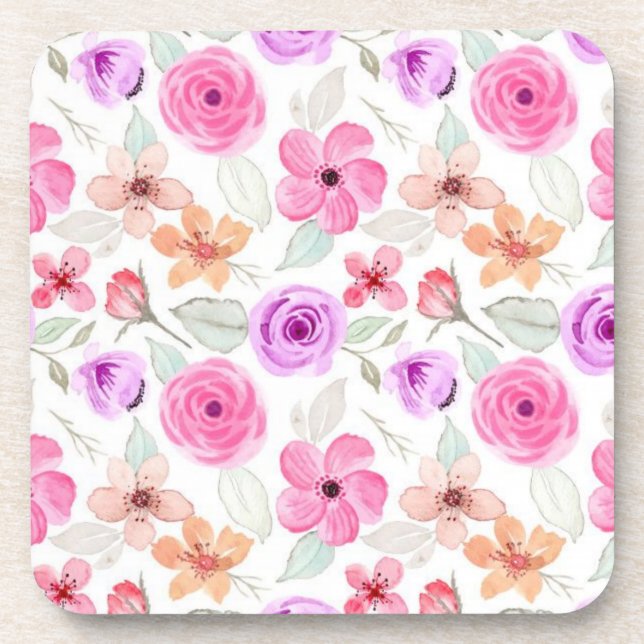 Posavasos Patrón de flor (Frente)
