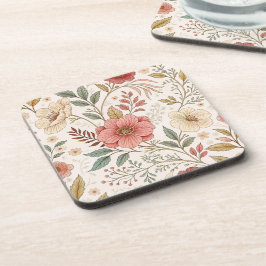 Posavasos Patrón de Flor Pastel mamá