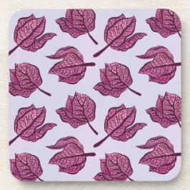 Posavasos Patrón de flor Pink Physalis Pastel Botánico
