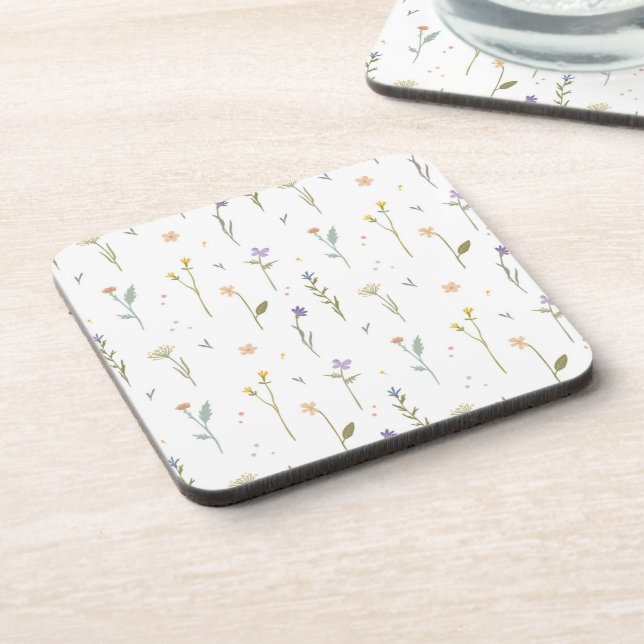 Posavasos Patrón de flor Primavera Plástico duro floral (Lado Izquierdo)