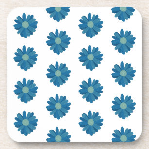 Posavasos Patrón de flores azules Monstruo plástico duro
