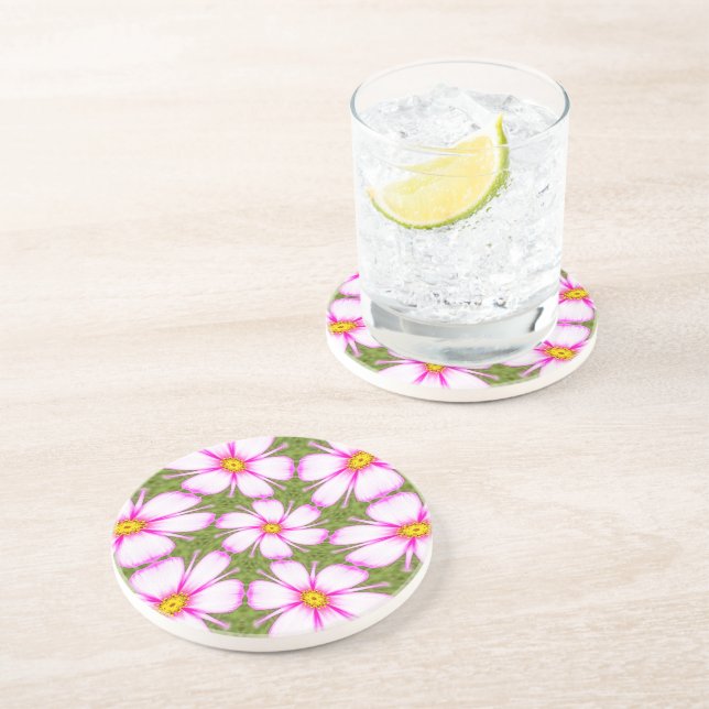 Posavasos Patrón de flores de cosmos (Lado)
