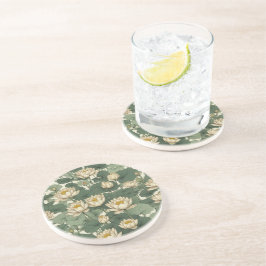 Posavasos Patrón de flores de Lotus de Estados Unidos