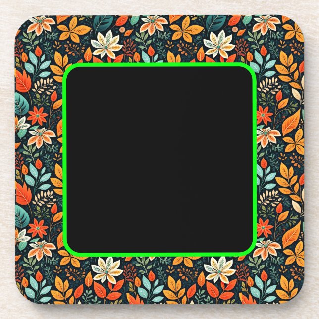 Posavasos Patrón de flores exóticas florales (Frente)