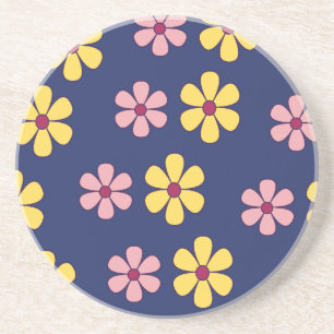 Posavasos Patrón de flores grandes y pequeñas