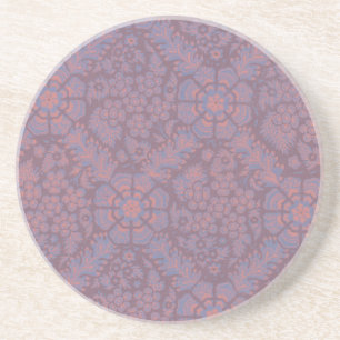 Posavasos Patrón de Flores Purpúreas