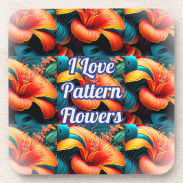 Posavasos Patrón de flores rosadas de salmón