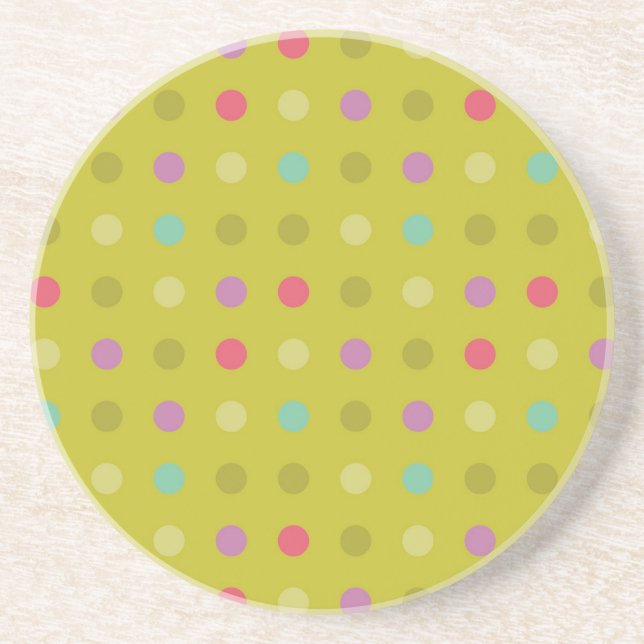 Posavasos Patrón de fondo polka-punto (Frente)