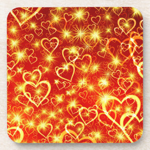 Posavasos Patrón de formas de corazón-25622