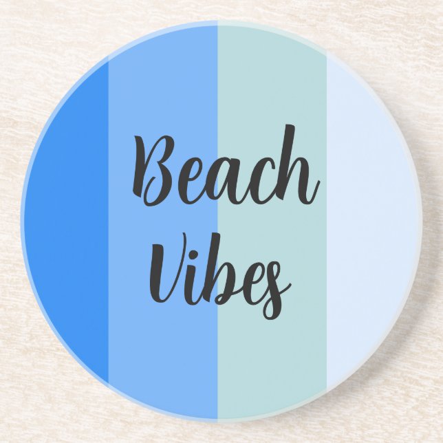 Posavasos Patrón de franjas azules (Frente)