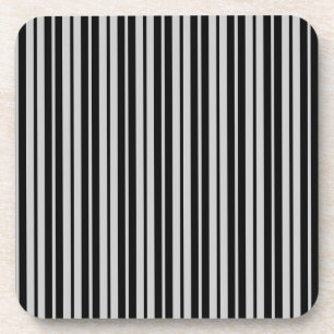 Posavasos Patrón de franjas verticales grises y negras