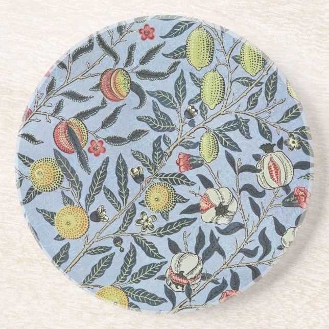 Posavasos Patrón de Frutas de Granada Antiguo de William Mor (Frente)