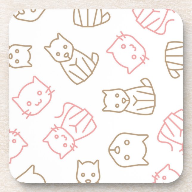 Posavasos Patrón de gato (Frente)
