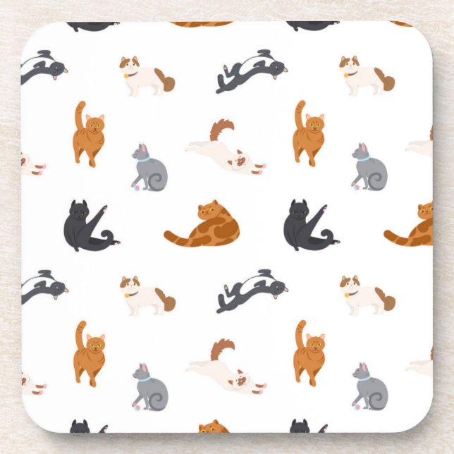 Posavasos Patrón de gato (Frente)