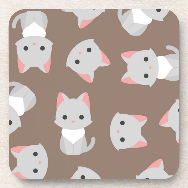 Posavasos Patrón de gato (Frente)
