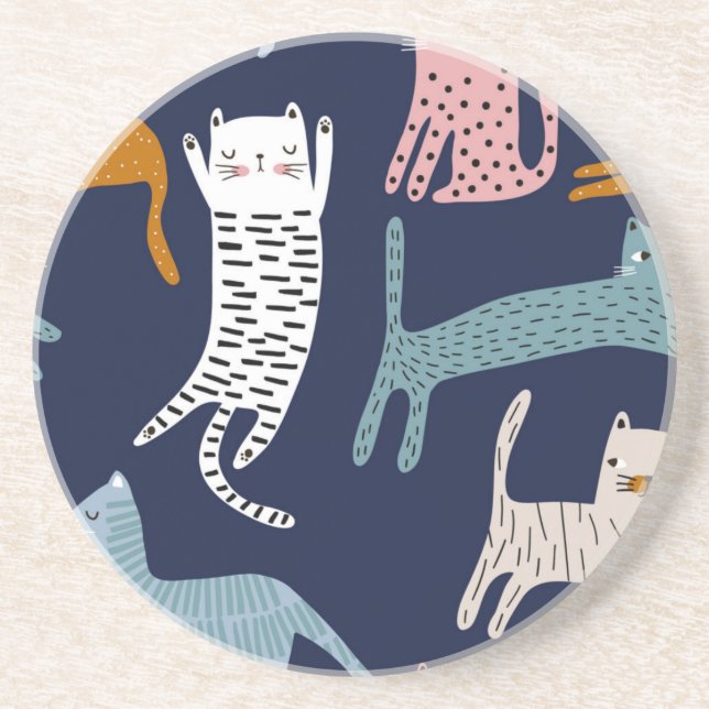 Posavasos Patrón de gato (Frente)