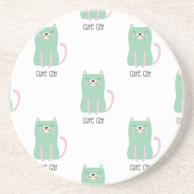 Posavasos Patrón de gato (Frente)