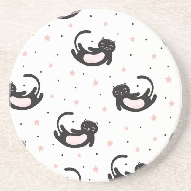 Posavasos Patrón de gato (Frente)