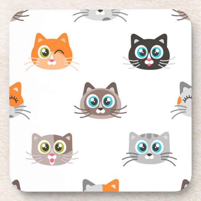 Posavasos Patrón de gato (Frente)