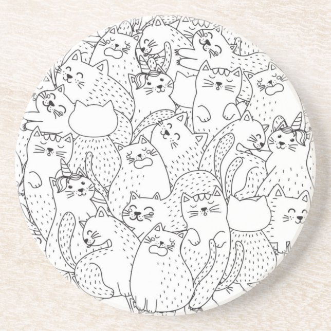 Posavasos Patrón de gato (Frente)