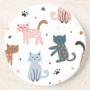 Posavasos Patrón de gato