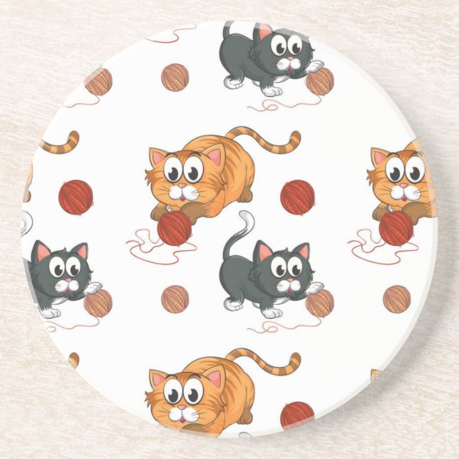 Posavasos Patrón de gato (Frente)