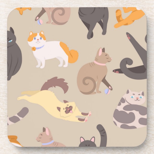 Posavasos Patrón de gato (Frente)