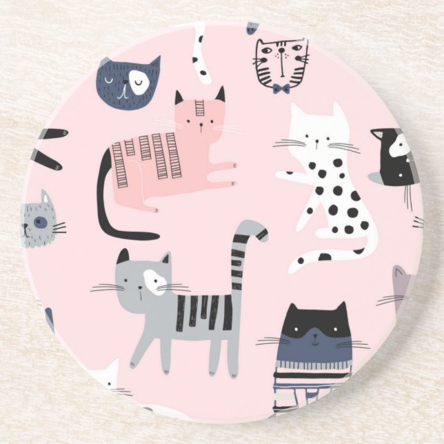 Posavasos Patrón de gato (Frente)
