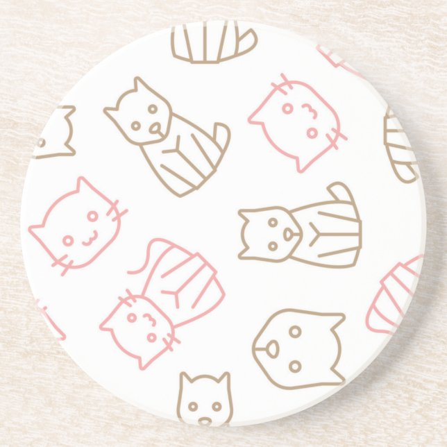 Posavasos Patrón de gato (Frente)