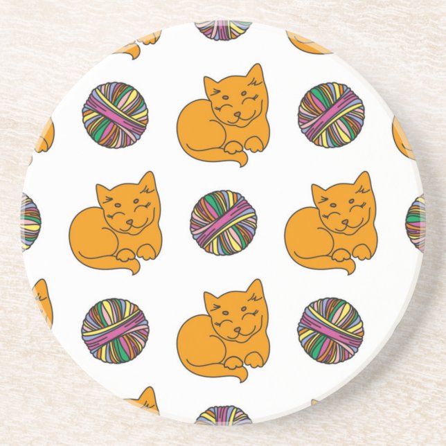 Posavasos Patrón de gato (Frente)