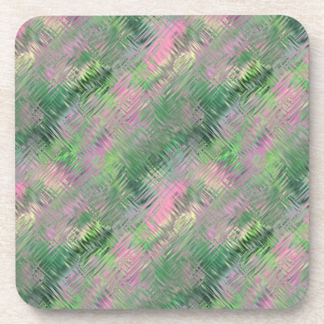 Posavasos Patrón de Gel de cristal verde de Jade (Frente)